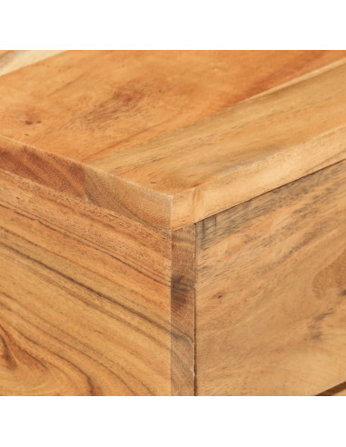 Tavolino Laterale a Forma di U 45x30x61 cm in Massello Acacia