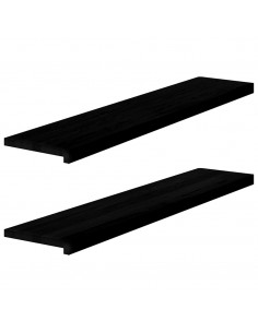Gradini 2 pz Marrone Scuro 120x30x2 cm Legno Massello Rovere