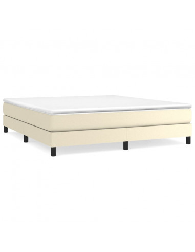 Giroletto a Molle con Materasso Crema 160x200 cm in Similpelle