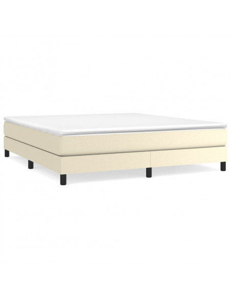 Giroletto a Molle con Materasso Crema 160x200 cm in Similpelle