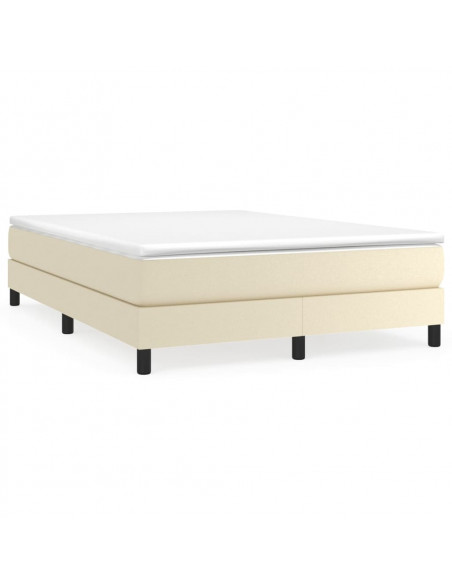 Giroletto a Molle con Materasso Crema 140x190 cm in Similpelle