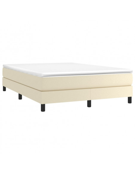 Giroletto a Molle con Materasso Crema 140x190 cm in Similpelle