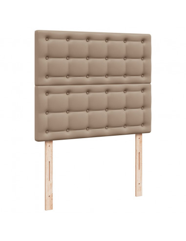 Giroletto a Molle con Materasso Cappuccino 80x200 cm Similpelle