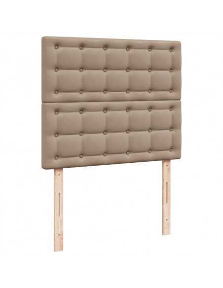 Giroletto a Molle con Materasso Cappuccino 80x200 cm Similpelle
