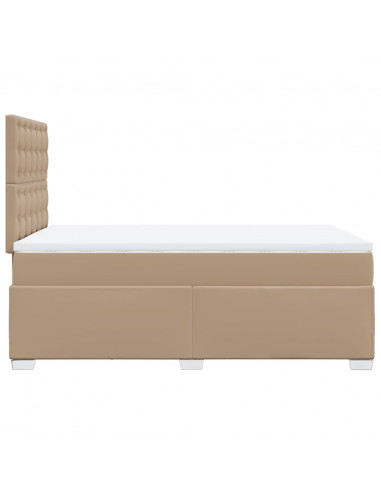 Giroletto a Molle con Materasso Cappuccino 80x200 cm Similpelle