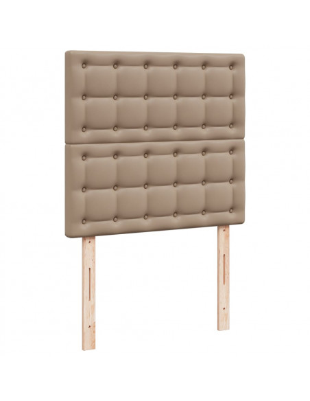Giroletto a Molle con Materasso Cappuccino 100x200cm Similpelle