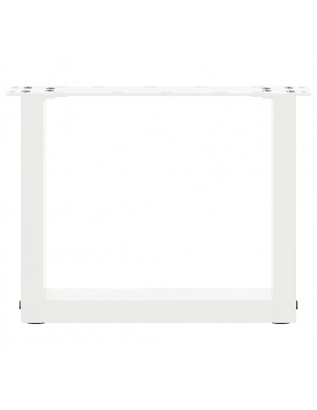 Gambe per Tavolino da Caffè a Forma di U 2 pz Bianche 40x(30-31) cm Acciaio