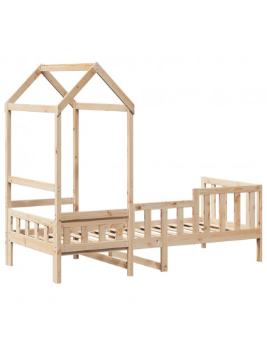 Dormeuse con Tetto 90x200 cm in Legno Massello di Pino