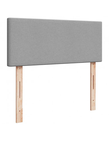 Pouf Letto con Materasso Grigio Chiaro 120x200 cm in Tessuto