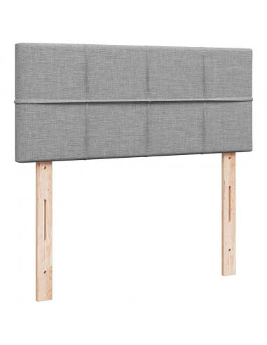 Pouf Letto con Materasso Grigio Chiaro 120x200 cm in Tessuto