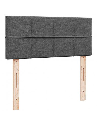 Pouf Letto con Materasso Grigio Scuro 120x200 cm in Tessuto