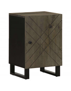 Set Mobili da Bagno 5 pz Nero in Legno Massello di Mango