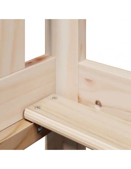 Set Dormeuse e Panca con Tetto 90x200cm Legno Massello di Pino