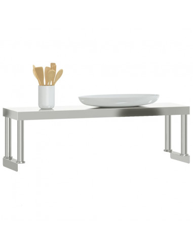 Ripiano per Tavolo da Lavoro 110x30x35 cm in Acciaio Inox