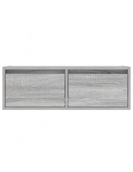 Mobile Porta TV con Luci LED Grigio Sonoma 75x35,5x25 cm