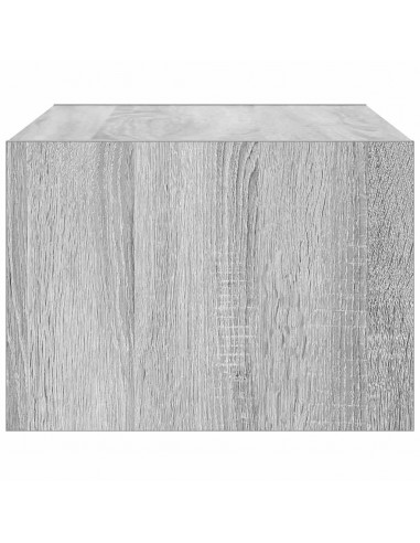 Mobile Porta TV con Luci LED Grigio Sonoma 75x35,5x25 cm