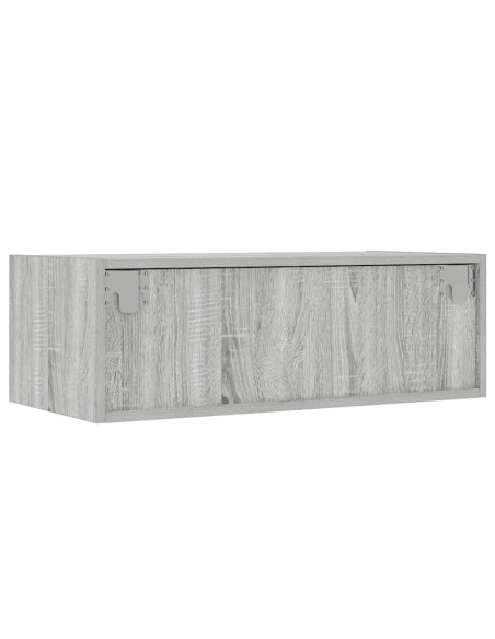Mobile Porta TV con Luci LED Grigio Sonoma 75x35,5x25 cm