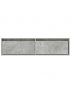 Mobile Porta TV con Luci LED Grigio Cemento 100X35,5x25 cm