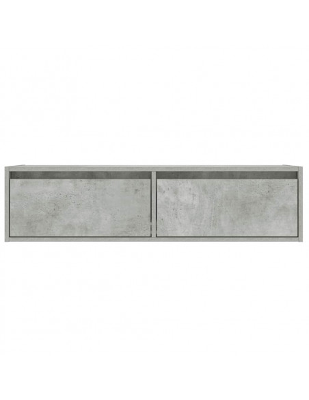 Mobile Porta TV con Luci LED Grigio Cemento 100X35,5x25 cm