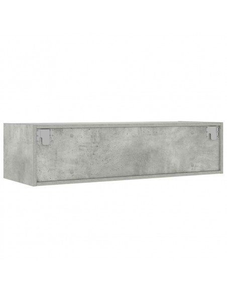 Mobile Porta TV con Luci LED Grigio Cemento 100X35,5x25 cm