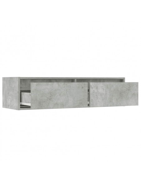 Mobile Porta TV con Luci LED Grigio Cemento 100X35,5x25 cm