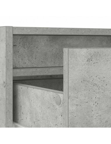 Mobile Porta TV con Luci LED Grigio Cemento 100X35,5x25 cm