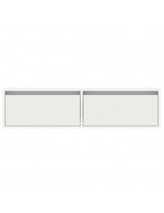 Mobile Porta TV con Luci LED Bianco 100X35,5x25 cm