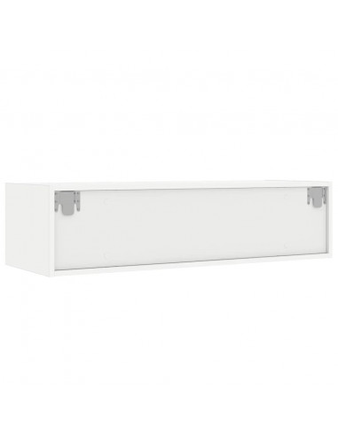 Mobile Porta TV con Luci LED Bianco 100X35,5x25 cm