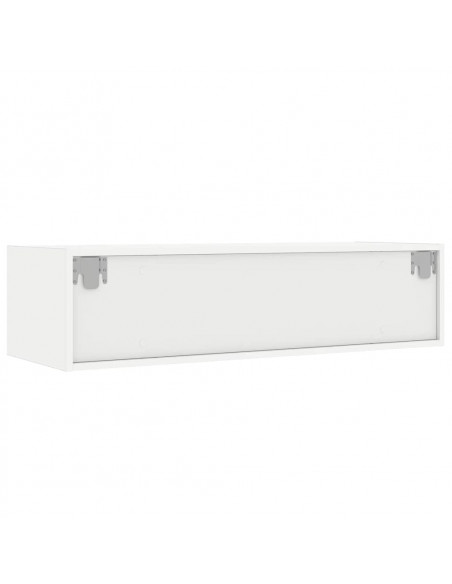 Mobile Porta TV con Luci LED Bianco 100X35,5x25 cm