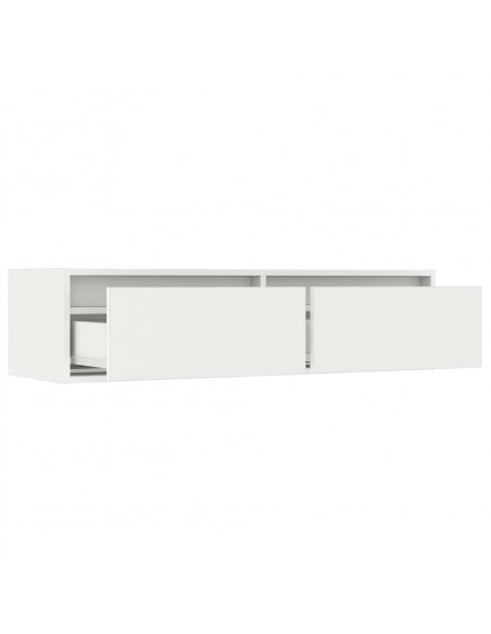 Mobile Porta TV con Luci LED Bianco 100X35,5x25 cm