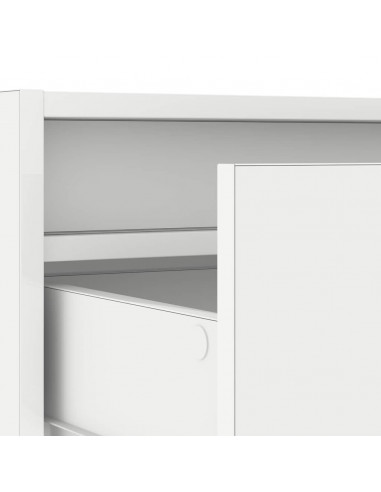 Mobile Porta TV con Luci LED Bianco 100X35,5x25 cm