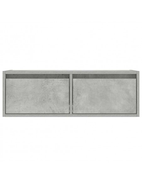 Mobile Porta TV con Luci LED Grigio Cemento 75x35,5x25 cm