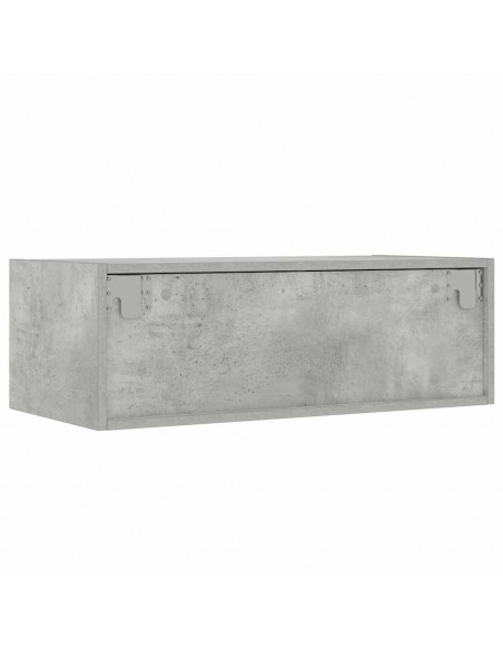 Mobile Porta TV con Luci LED Grigio Cemento 75x35,5x25 cm