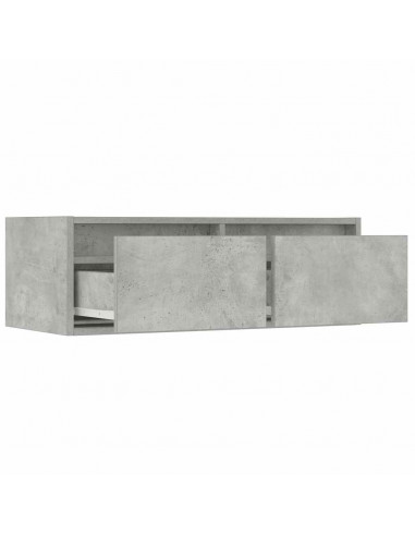 Mobile Porta TV con Luci LED Grigio Cemento 75x35,5x25 cm