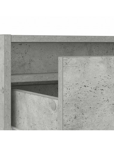 Mobile Porta TV con Luci LED Grigio Cemento 75x35,5x25 cm