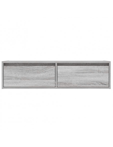 Mobile Porta TV con Luci LED Grigio Sonoma 100X35,5x25 cm