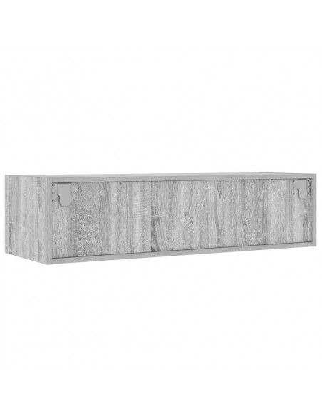 Mobile Porta TV con Luci LED Grigio Sonoma 100X35,5x25 cm