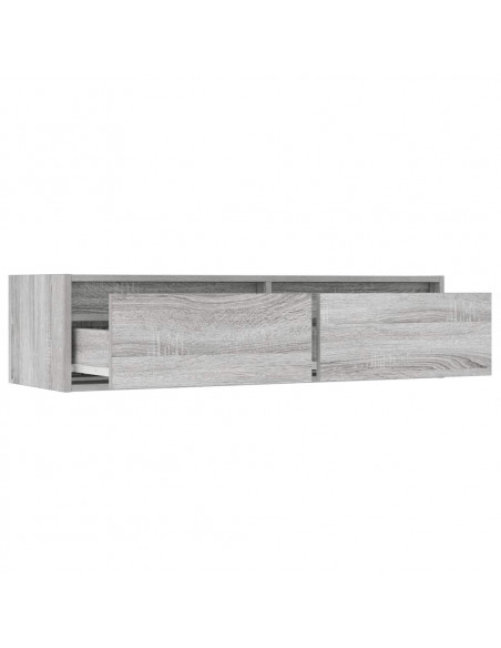 Mobile Porta TV con Luci LED Grigio Sonoma 100X35,5x25 cm