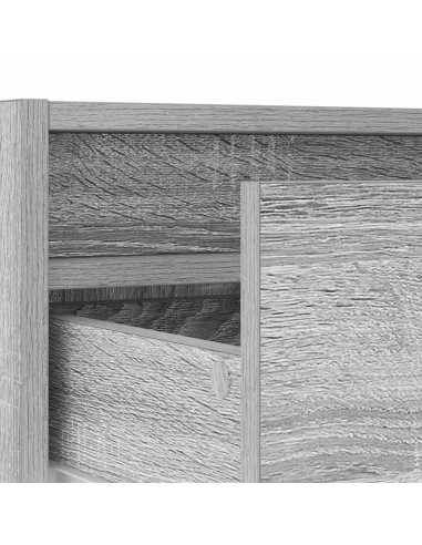 Mobile Porta TV con Luci LED Grigio Sonoma 100X35,5x25 cm