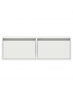 Mobile Porta TV con Luci LED 75x35,5x25 cm Bianco