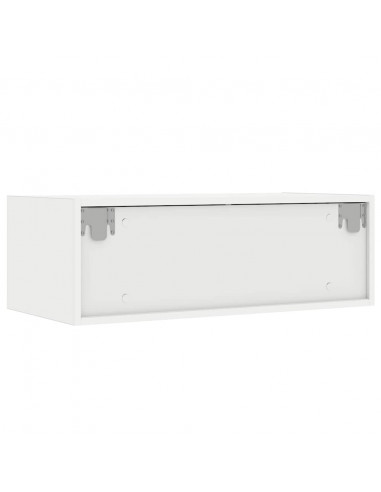 Mobile Porta TV con Luci LED 75x35,5x25 cm Bianco