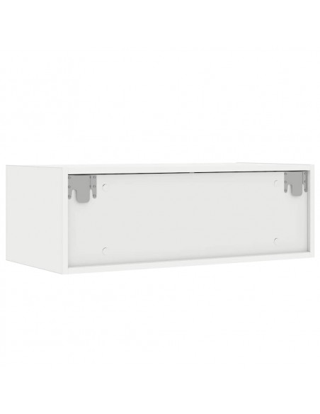 Mobile Porta TV con Luci LED 75x35,5x25 cm Bianco