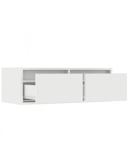 Mobile Porta TV con Luci LED 75x35,5x25 cm Bianco
