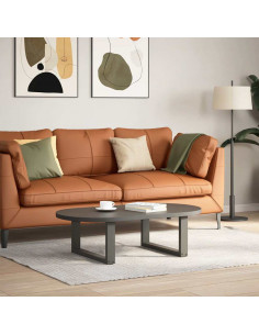 Gambe Tavolino Caffè a U 2 pz Antracite 70x(30-31)cm in Acciaio 2