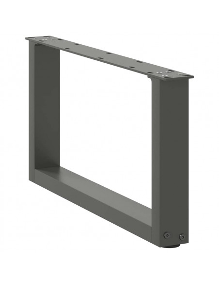 Gambe Tavolino Caffè a U 2 pz Antracite 70x(30-31)cm in Acciaio