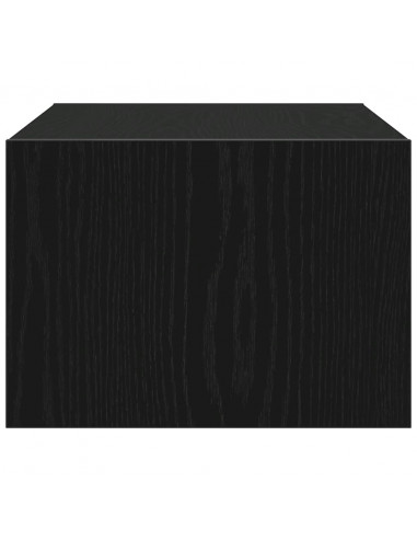 Mobile Porta TV con Luci LED Rovere Nero 75x35,5x25 cm