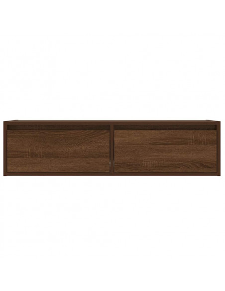 Mobile Porta TV con Luci LED Rovere Marrone 100X35,5x25 cm