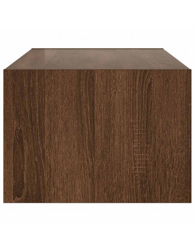 Mobile Porta TV con Luci LED Rovere Marrone 100X35,5x25 cm