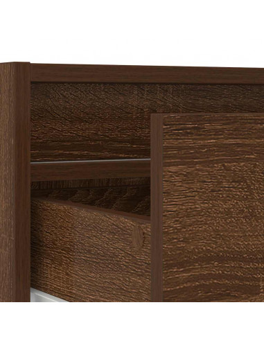 Mobile Porta TV con Luci LED Rovere Marrone 100X35,5x25 cm