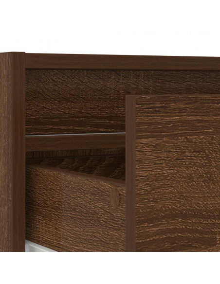 Mobile Porta TV con Luci LED Rovere Marrone 100X35,5x25 cm